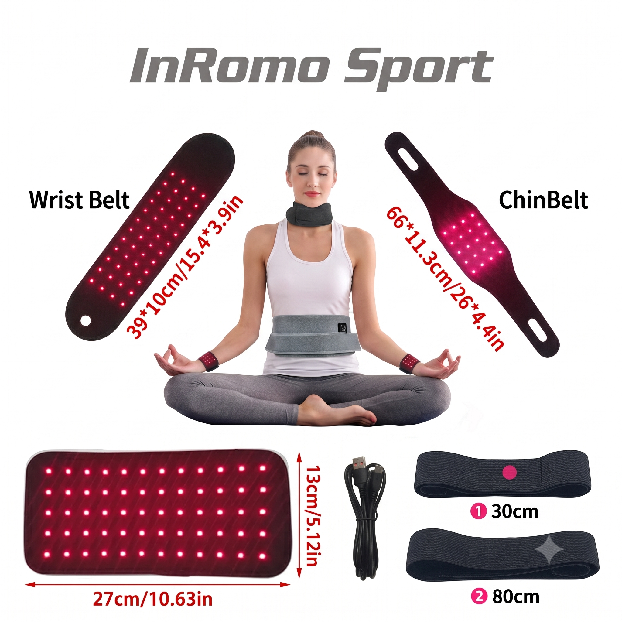Kit de Recuperación Total InRomo Sport | Sistema Modular de Fototerapia 660nm + 850nm