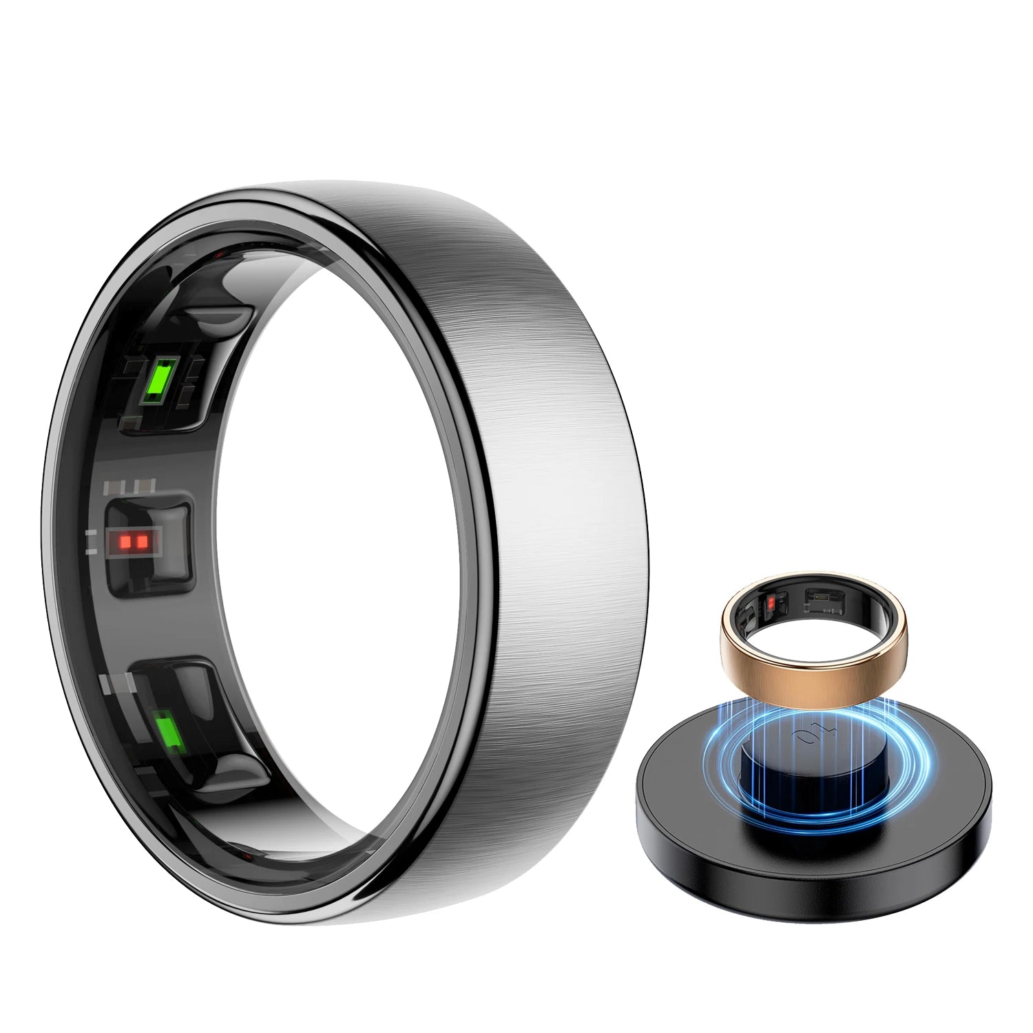 Uhoofit R10 Anillo Inteligente - Monitor de Salud 24/7 con Frecuencia Cardíaca y Oxígeno en Sangre