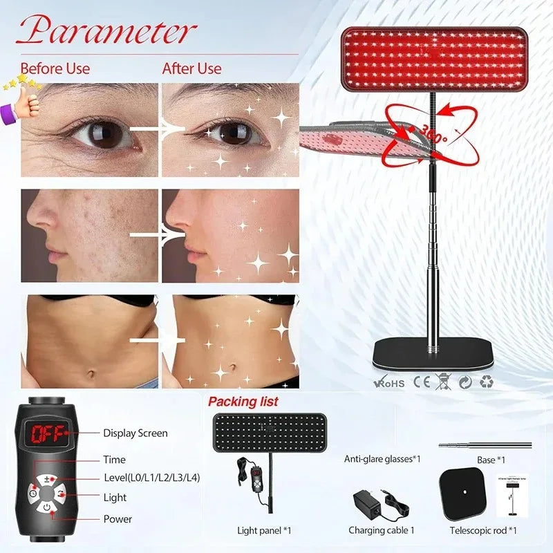 Sistema de terapia infrarroja para alivio del dolor y regeneración celular en casa InRomo Sport.