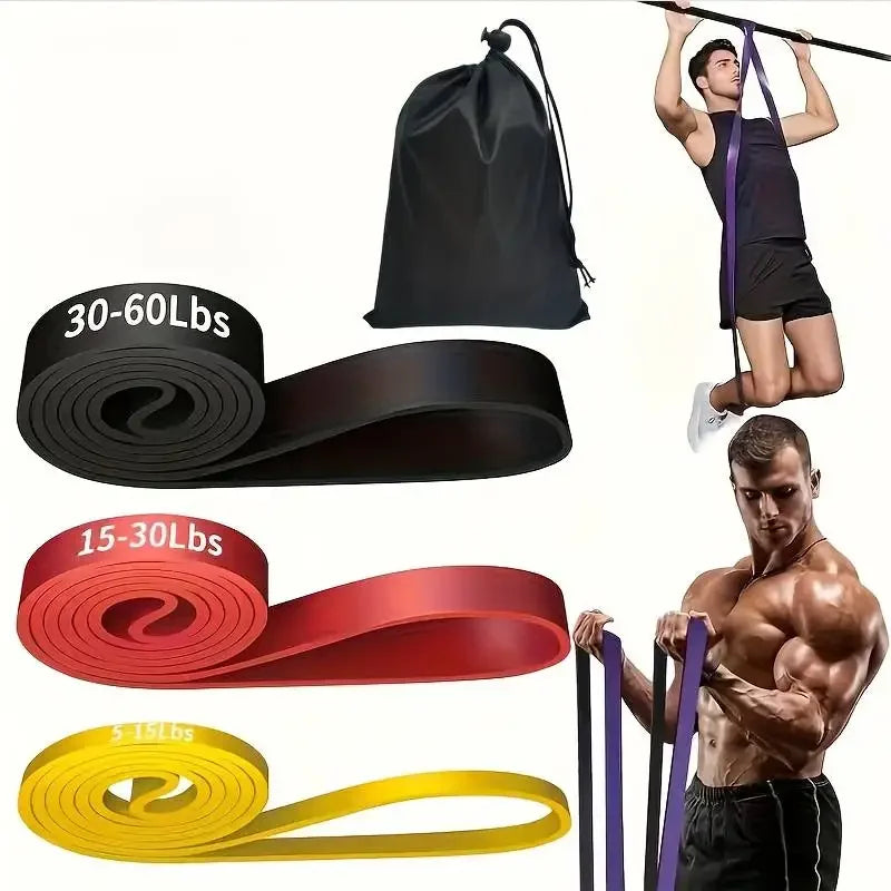 Kit de 4 bandas elásticas InRomo Sport para entrenamiento de musculación y calistenia.