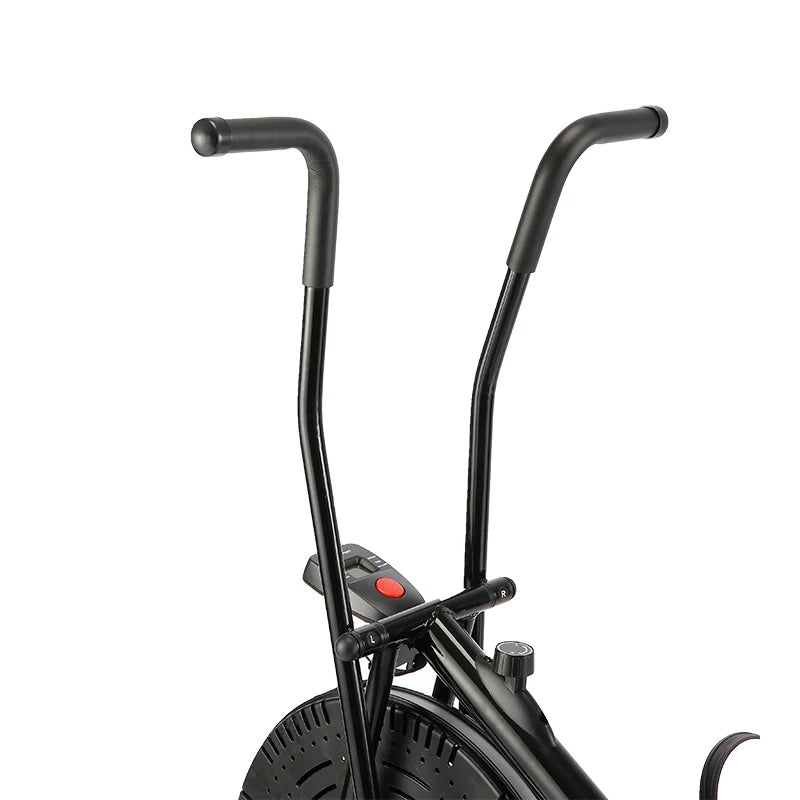 Monitor digital de rendimiento en bicicleta de aire compacta InRomo Sport con trackeo de calorías y tiempo.