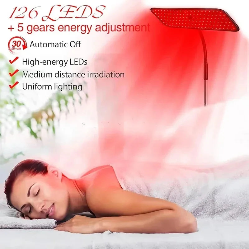 Dispositivo de fotobiomodulación InRomo Sport con soporte ajustable y longitudes de onda 660nm y 850nm